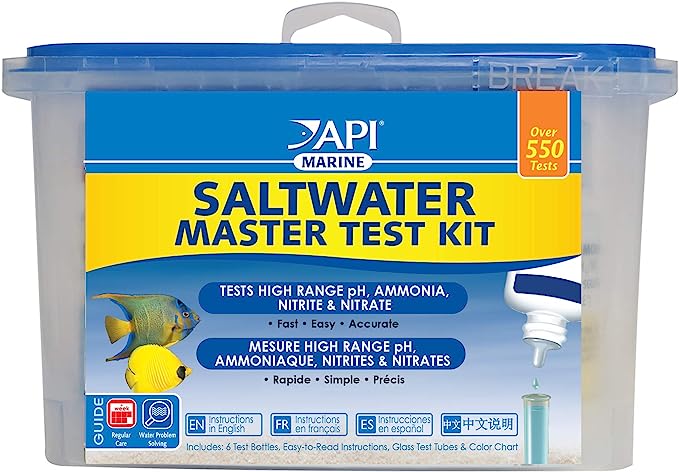 Water testing kit for reef tank